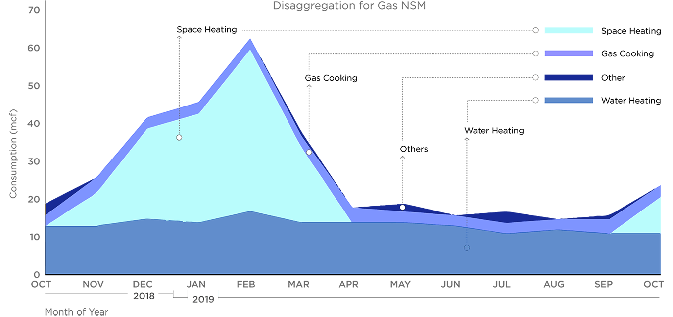 Gas appliance-level disaggregation preview